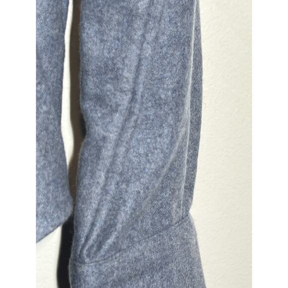 Rosetta Getty LN Heathered Blue 100% Cashmere Button Down Fitted Shirt Size 6 - Picture 4 of 7